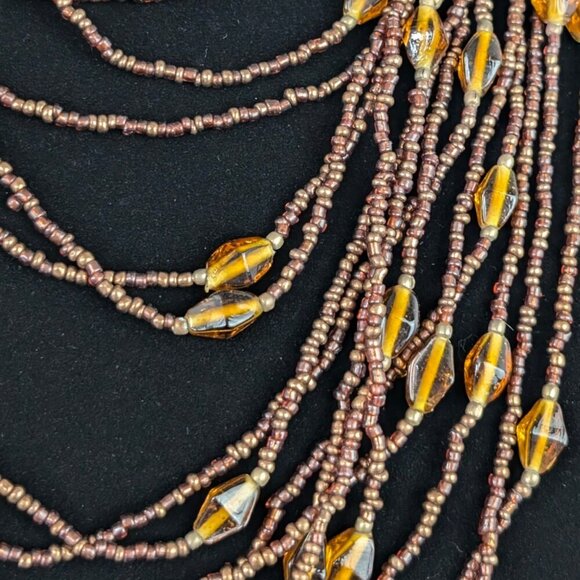 16-Strand Beaded Draping Necklace - Picture 4 of 6